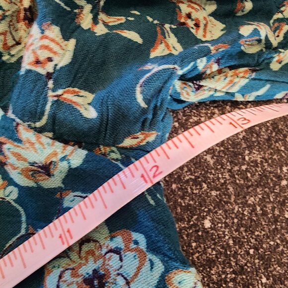 Prairie Boho Cottagecore puff sleeve flowy midi dress Sz S Angie vacation - Picture 5 of 7